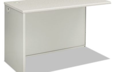 38000 Series Return Shell, Left, 31.75w x 53.19d x 3.75h, Silver Mesh/Light Gray