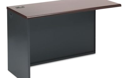 38000 Series Return Shell, Left, 48w x 24d x 29.5h, Mahogany/Charcoal