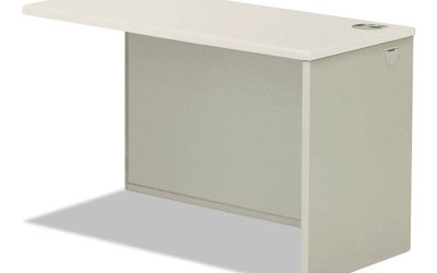 38000 Series Return Shell, Right, 33.75w x 65d x 4.19h, Silver Mesh/Light Gray