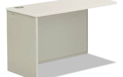 38000 Series Return Shell, Left, 33.75w x 65d x 4.19h, Silver Mesh/Light Gray