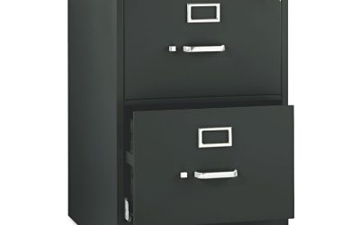 510 Series Vertical File, 2 Legal-Size File Drawers, Black, 18.25″ X 25″ X 29″