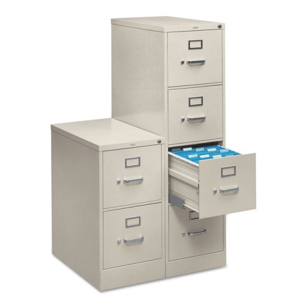 510 Series Vertical File, 4 Legal-Size File Drawers, Light Gray, 18.25" X 25" X 52" - Image 2