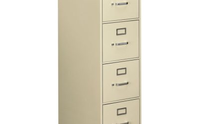 510 Series Vertical File, 4 Letter-Size File Drawers, Putty, 15″ X 25″ X 52″