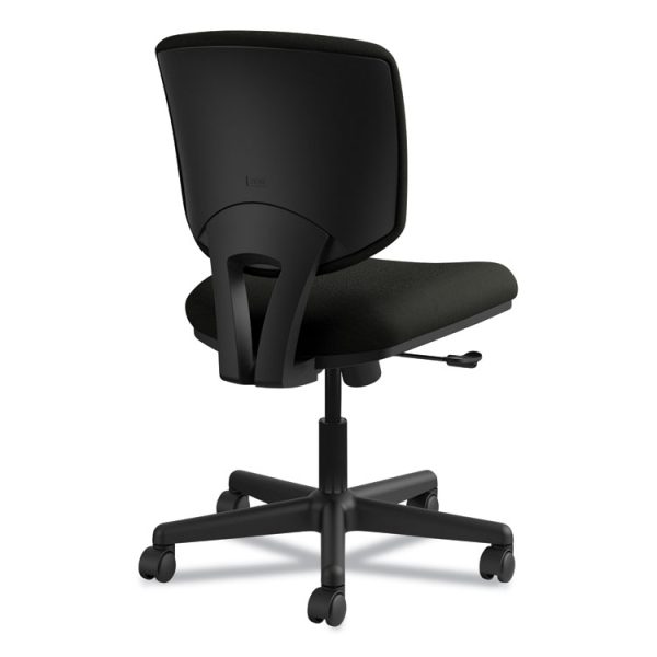 Volt Series Leather Task Chair, Supports Up To 250 Lb, 18" To 22.25" Seat Height, Black - Image 8