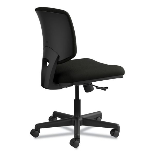 Volt Series Leather Task Chair, Supports Up To 250 Lb, 18" To 22.25" Seat Height, Black - Image 7