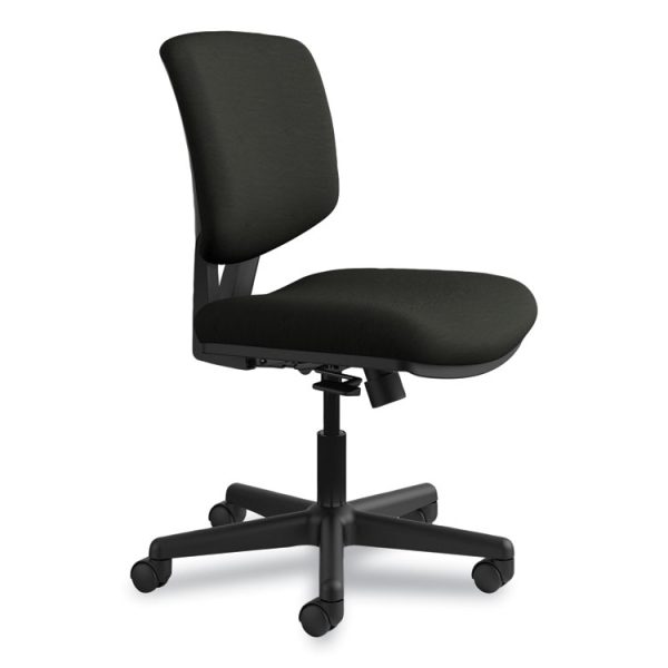 Volt Series Leather Task Chair With Synchro-Tilt, Supports Up To 250 Lb, 18" To 22.25" Seat Height, Black - Image 2