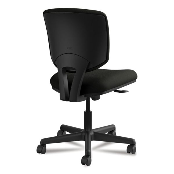 Volt Series Leather Task Chair With Synchro-Tilt, Supports Up To 250 Lb, 18" To 22.25" Seat Height, Black - Image 4