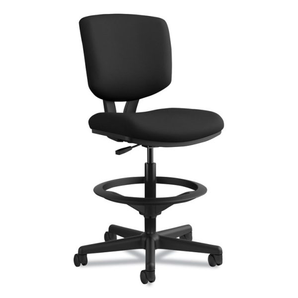 Volt Series Adjustable Task Stool, Supports Up To 275 Lb, 22.88" To 32.38" Seat Height, Black - Image 5