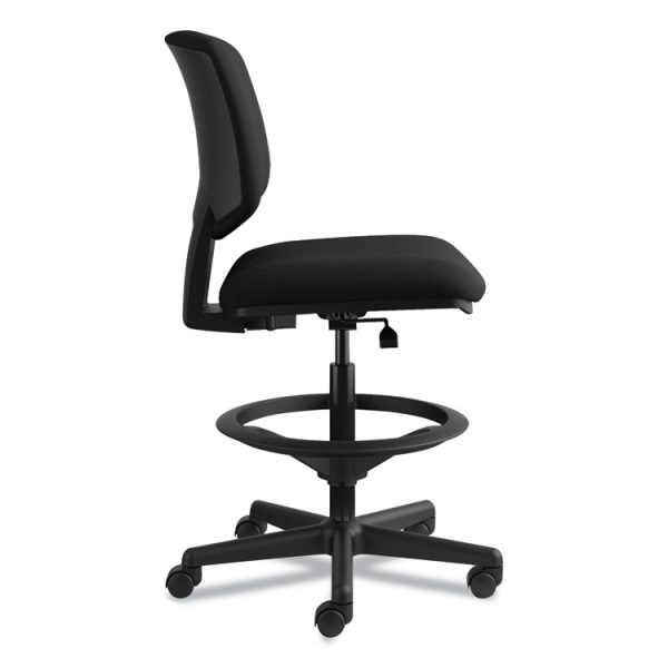 Volt Series Adjustable Task Stool, Supports Up To 275 Lb, 22.88" To 32.38" Seat Height, Black - Image 6
