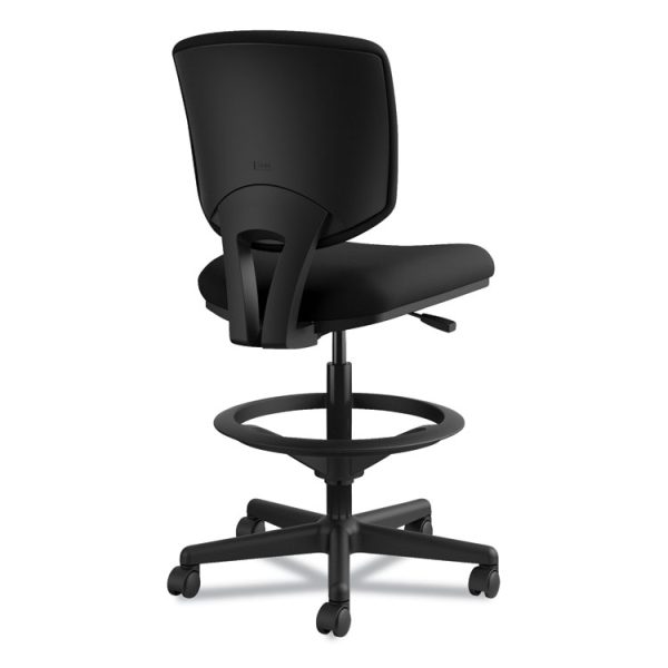 Volt Series Adjustable Task Stool, Supports Up To 275 Lb, 22.88" To 32.38" Seat Height, Black - Image 8