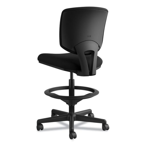 Volt Series Adjustable Task Stool, Supports Up To 275 Lb, 22.88" To 32.38" Seat Height, Black - Image 10