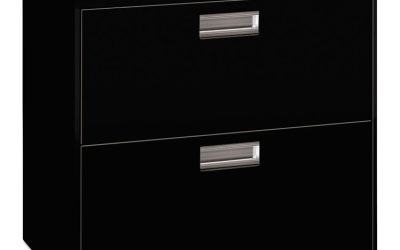 Brigade 600 Series Lateral File, 2 Legal/letter-Size File Drawers, Black, 30″ X 18″ X 28″