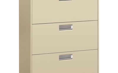 Brigade 600 Series Lateral File, 3 Legal/letter-Size File Drawers, Putty, 30″ X 18″ X 39.13″