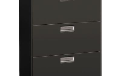 Brigade 600 Series Lateral File, 3 Legal/letter-Size File Drawers, Charcoal, 30″ X 18″ X 39.13″