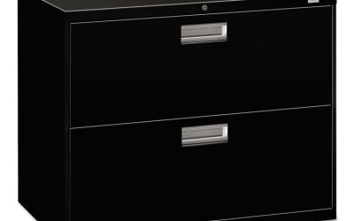 Brigade 600 Series Lateral File, 2 Legal/letter-Size File Drawers, Black, 36″ X 18″ X 28″