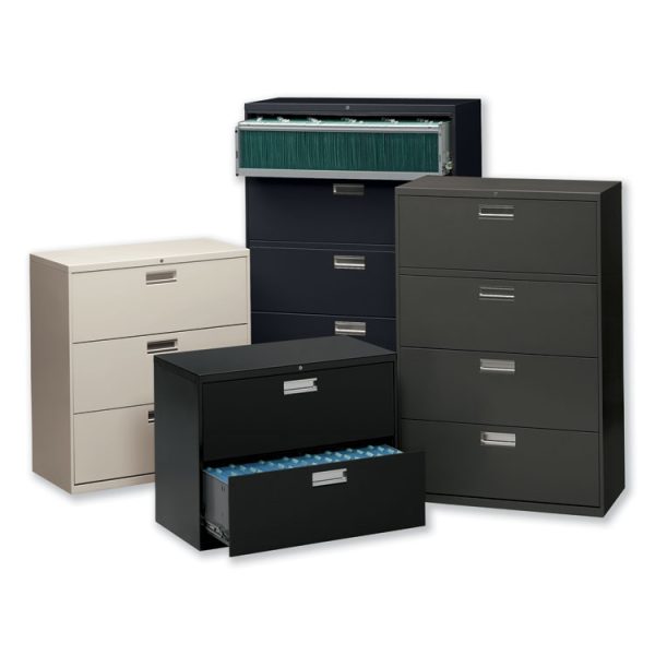 Brigade 600 Series Lateral File, 2 Legal/letter-Size File Drawers, Black, 36" X 18" X 28" - Image 2