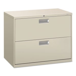 Brigade 600 Series Lateral File, 2 Legal/letter-Size File Drawers, Light Gray, 36" X 18" X 28"