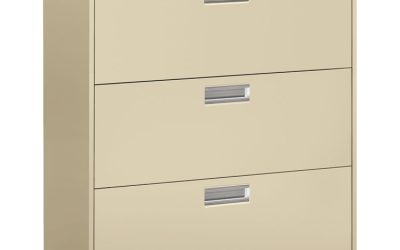 Brigade 600 Series Lateral File, 3 Legal/letter-Size File Drawers, Putty, 36″ X 18″ X 39.13″