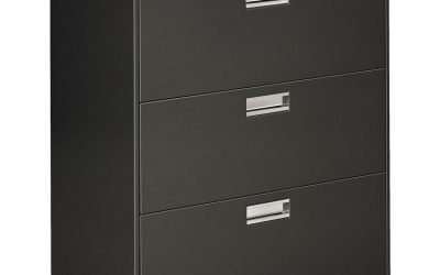 Brigade 600 Series Lateral File, 3 Legal/letter-Size File Drawers, Charcoal, 36″ X 18″ X 39.13″