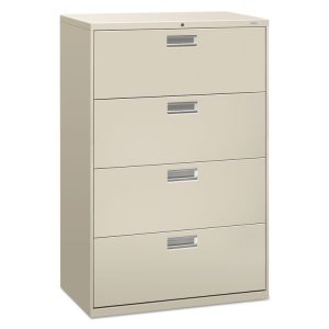 Brigade 600 Series Lateral File, 4 Legal/letter-Size File Drawers, Light Gray, 36" X 18" X 52.5"