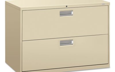 Brigade 600 Series Lateral File, 2 Legal/letter-Size File Drawers, Putty, 42″ X 18″ X 28″