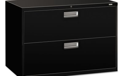 Brigade 600 Series Lateral File, 2 Legal/letter-Size File Drawers, Black, 42″ X 18″ X 28″