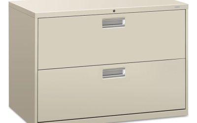 Brigade 600 Series Lateral File, 2 Legal/letter-Size File Drawers, Light Gray, 42″ X 18″ X 28″