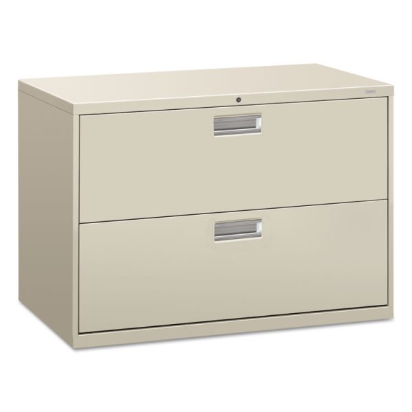 Brigade 600 Series Lateral File, 2 Legal/letter-Size File Drawers, Light Gray, 42" X 18" X 28"