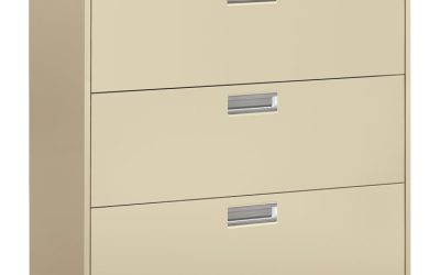 Brigade 600 Series Lateral File, 3 Legal/letter-Size File Drawers, Putty, 42″ X 18″ X 39.13″