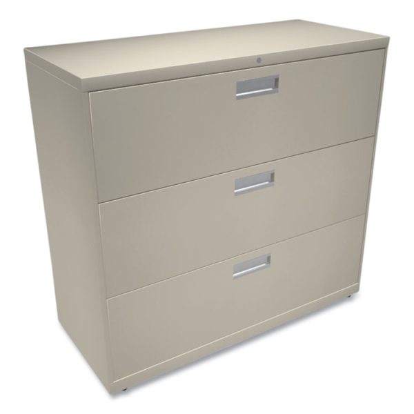 Brigade 600 Series Lateral File, 3 Legal/letter-Size File Drawers, Putty, 42" X 18" X 39.13" - Image 3