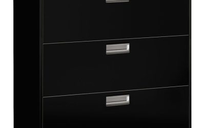 Brigade 600 Series Lateral File, 3 Legal/letter-Size File Drawers, Black, 42″ X 18″ X 39.13″