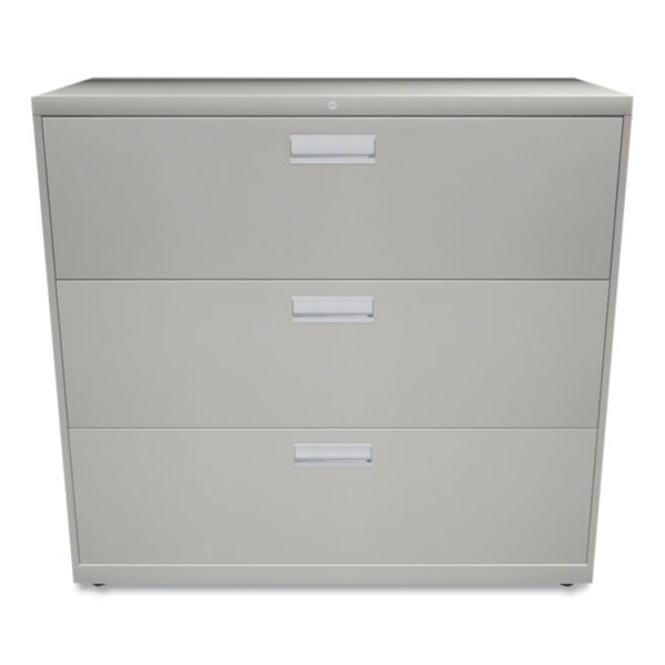 Brigade 600 Series Lateral File, 3 Legal/letter-Size File Drawers, Light Gray, 42" X 18" X 39.13" - Image 2