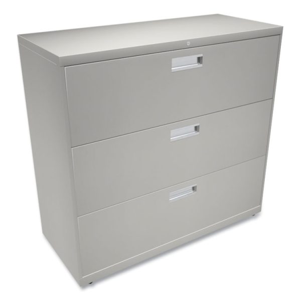 Brigade 600 Series Lateral File, 3 Legal/letter-Size File Drawers, Light Gray, 42" X 18" X 39.13" - Image 3