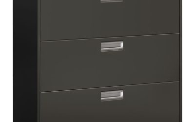 Brigade 600 Series Lateral File, 3 Legal/letter-Size File Drawers, Charcoal, 42″ X 18″ X 39.13″