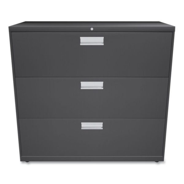 Brigade 600 Series Lateral File, 3 Legal/letter-Size File Drawers, Charcoal, 42" X 18" X 39.13" - Image 2