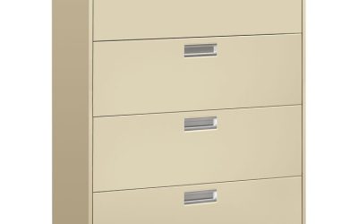 Brigade 600 Series Lateral File, 4 Legal/letter-Size File Drawers, Putty, 42″ X 18″ X 52.5″