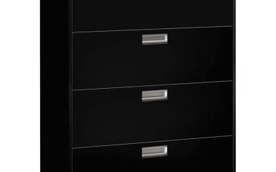 Brigade 600 Series Lateral File, 4 Legal/letter-Size File Drawers, Black, 42″ X 18″ X 52.5″
