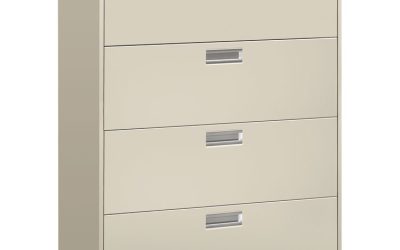 Brigade 600 Series Lateral File, 4 Legal/letter-Size File Drawers, Light Gray, 42″ X 18″ X 52.5″