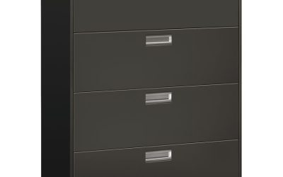 Brigade 600 Series Lateral File, 4 Legal/letter-Size File Drawers, Charcoal, 42″ X 18″ X 52.5″