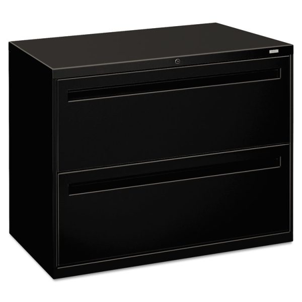 Brigade 700 Series Lateral File, 2 Legal/letter-Size File Drawers, Black, 36" X 18" X 28"