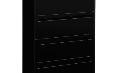 Brigade 700 Series Lateral File, 4 Legal/letter-Size File Drawers, Black, 36″ X 18″ X 52.5″