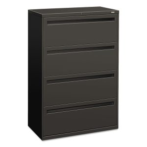 Brigade 700 Series Lateral File, 4 Legal/letter-Size File Drawers, Charcoal, 36" X 18" X 52.5"