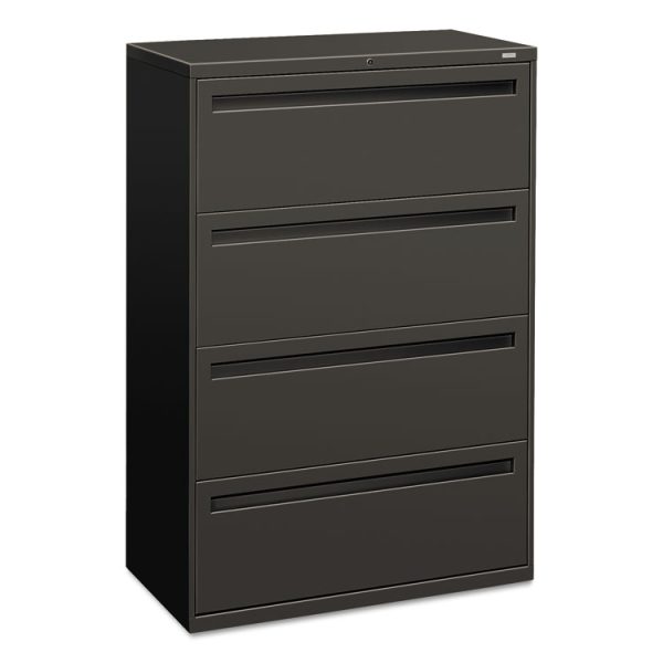 Brigade 700 Series Lateral File, 4 Legal/letter-Size File Drawers, Charcoal, 36" X 18" X 52.5"