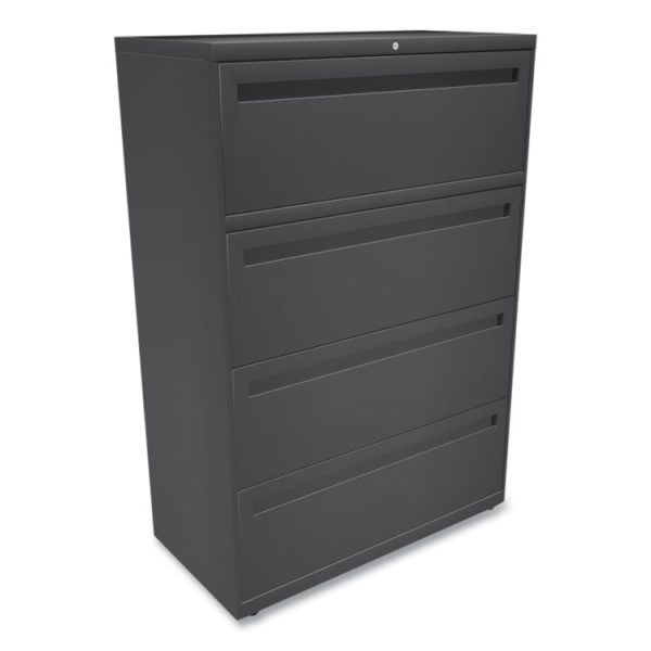 Brigade 700 Series Lateral File, 4 Legal/letter-Size File Drawers, Charcoal, 36" X 18" X 52.5" - Image 3
