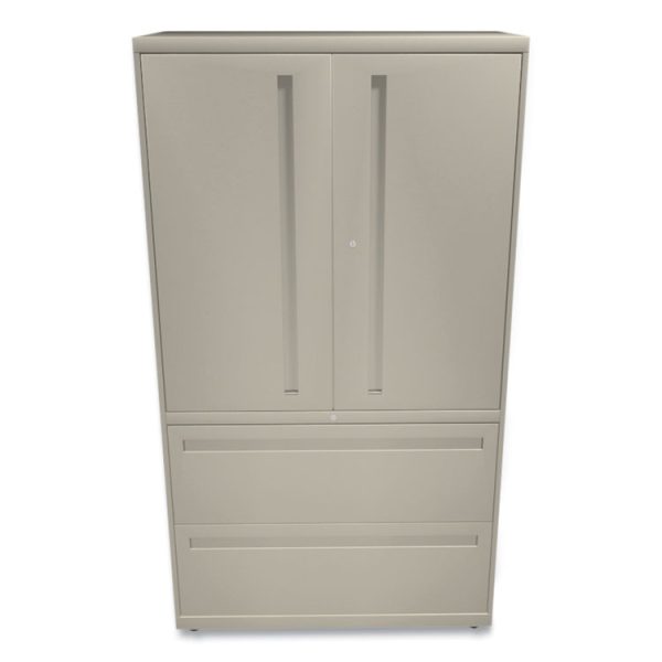 Brigade 700 Series Lateral File, Three-Shelf Enclosed Storage, 2 Legal/letter-Size File Drawers, Putty, 36" X 18" X 64.25" - Image 2