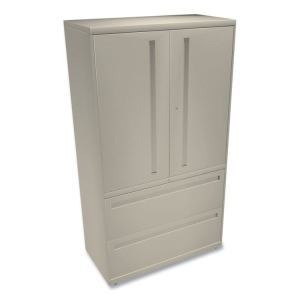 Brigade 700 Series Lateral File, Three-Shelf Enclosed Storage, 2 Legal/letter-Size File Drawers, Putty, 36" X 18" X 64.25" - Image 3