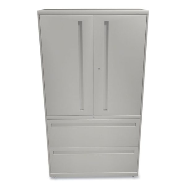 Brigade 700 Series Lateral File, Three-Shelf Enclosed Storage, 2 Legal/letter-Size File Drawers, Gray, 36" X 18" X 64.25" - Image 2