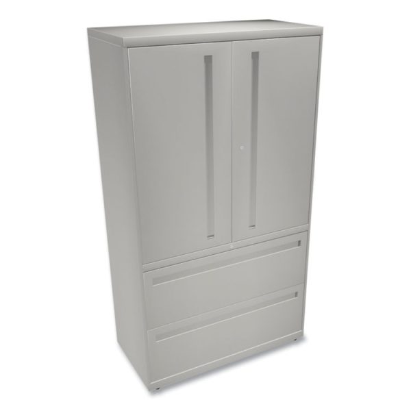 Brigade 700 Series Lateral File, Three-Shelf Enclosed Storage, 2 Legal/letter-Size File Drawers, Gray, 36" X 18" X 64.25" - Image 3