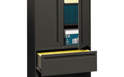 Brigade 700 Series Lateral File, Three-Shelf Enclosed Storage, 2 Legal/letter-Size File Drawers, Charcoal, 36″ X 18″ X 64.25″