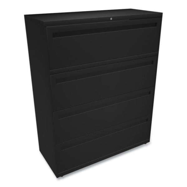 Brigade 700 Series Lateral File, 4 Legal/letter-Size File Drawers, Black, 42" X 18" X 52.5" - Image 3